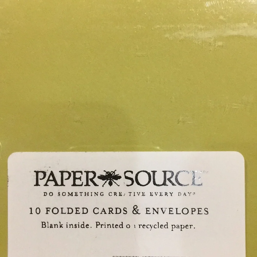 Cactus Succulent Note Card Set of 10 NWT with green envelopes recycled paper